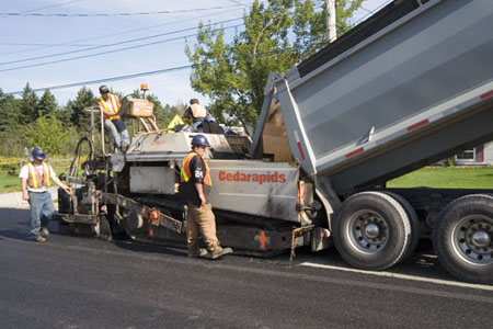 Spreading Asphalt