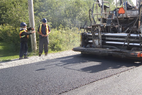 Spreading Asphalt